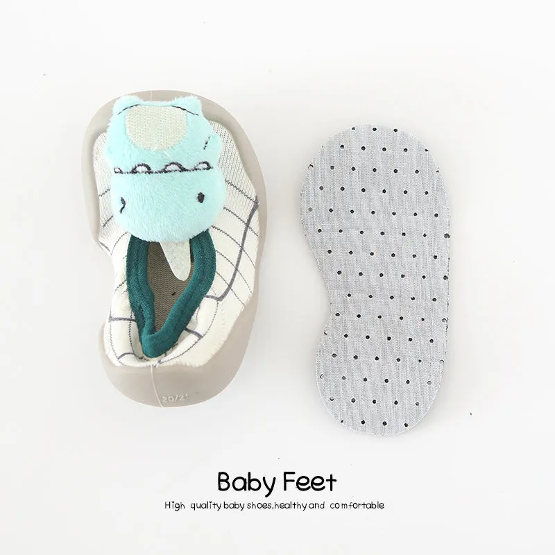 Baby Doll Sock Shoes - Blue Dino