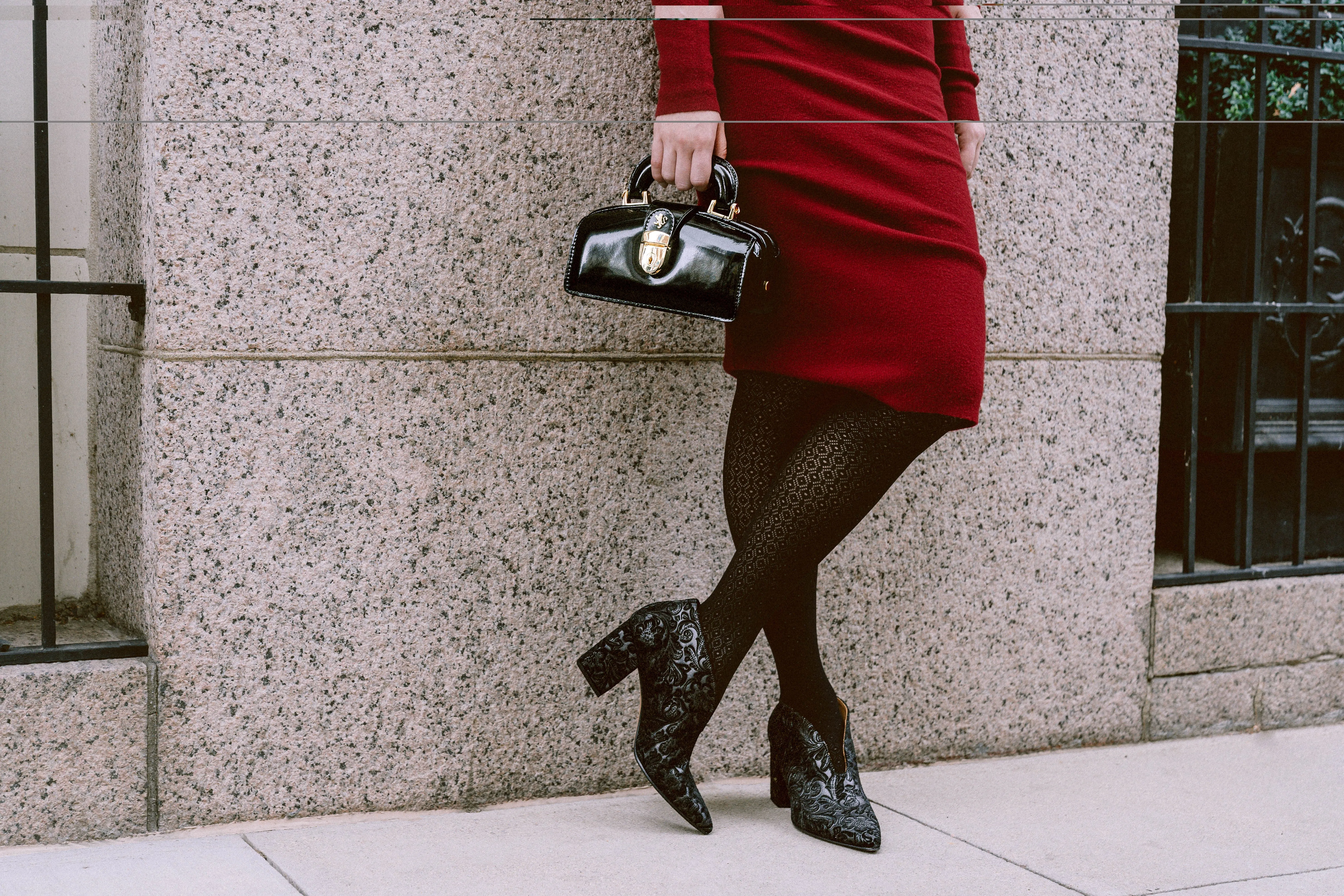 Charlotte - Black Floral Emboss