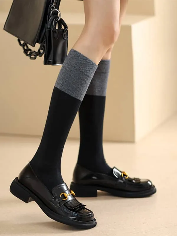 Patent Leather Casual Square Toe&Loafers