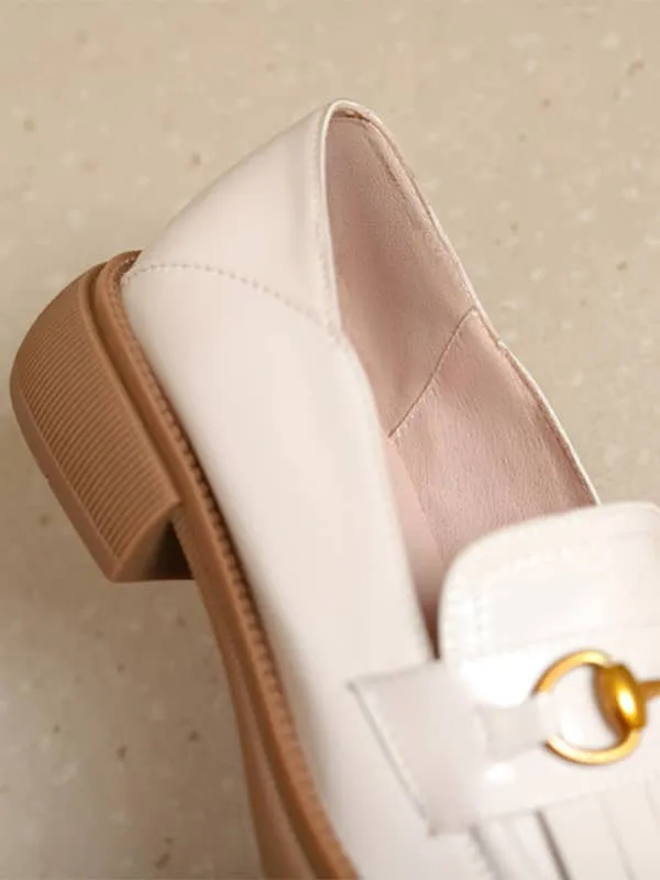Patent Leather Casual Square Toe&Loafers
