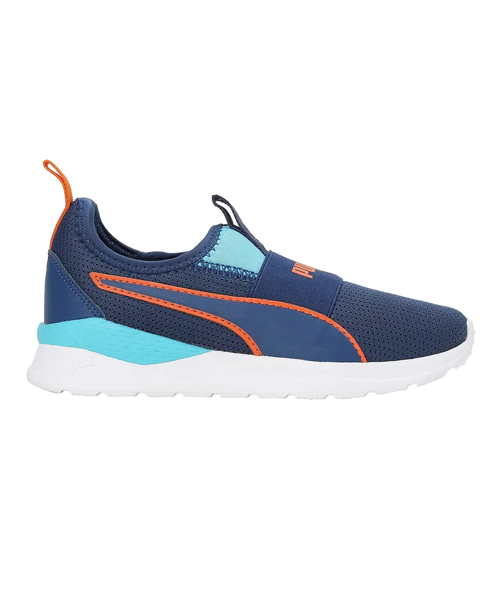 Puma Unisex-Kid Hobbes Pre-School New Navy-Blue Atoll-Vibrant Orange Sneaker - 2UK (39187301)