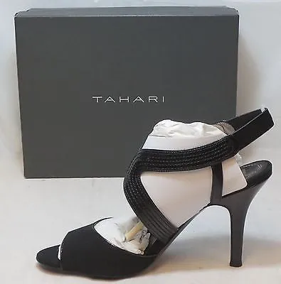 TAHARI Women's Laine High-Heeled Sandal - Black 6.5M