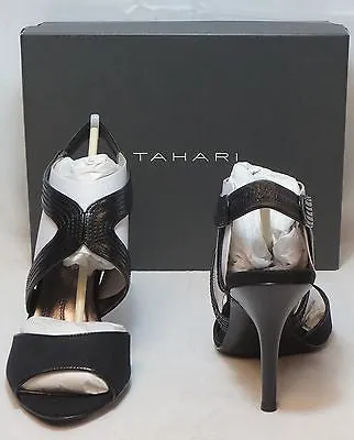 TAHARI Women's Laine High-Heeled Sandal - Black 6.5M