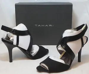 TAHARI Women's Laine High-Heeled Sandal - Black 6.5M