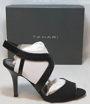 TAHARI Women's Laine High-Heeled Sandal - Black 6.5M